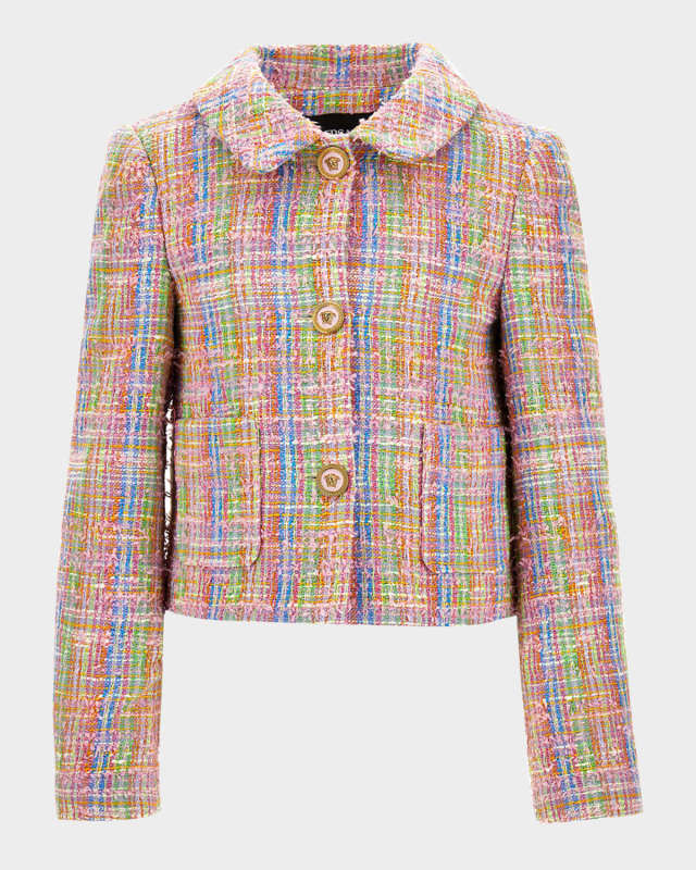 Girl's Informal Tweed Jacket, Size 6-